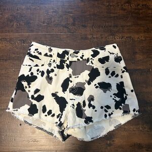 Cow print Jean shorts Altard State
